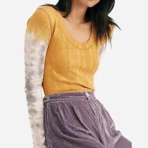 Free People Big Sur Tie Dye Long Sleeve T-Shirt Medium